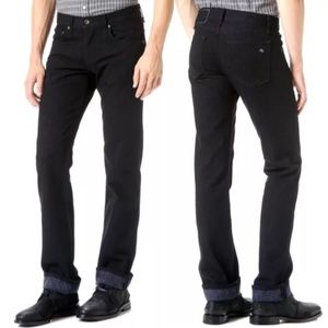 Men Rag & Bone RB 15 X Slim Straight Black Resin